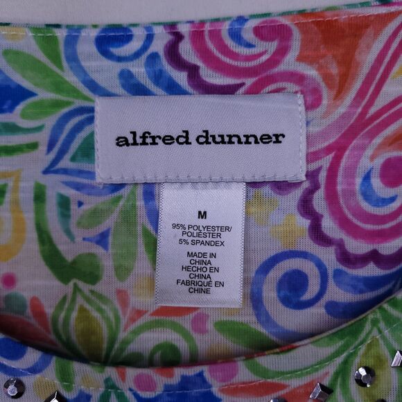 Alfred Dunner Top Medium Colorful Mandala Knit - Picture 9 of 10